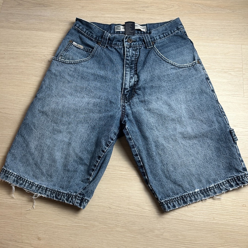 Vintage Paco Jean Company Mens 30 Y2K Baggy Jean Shorts Jorts Carpenter Blue